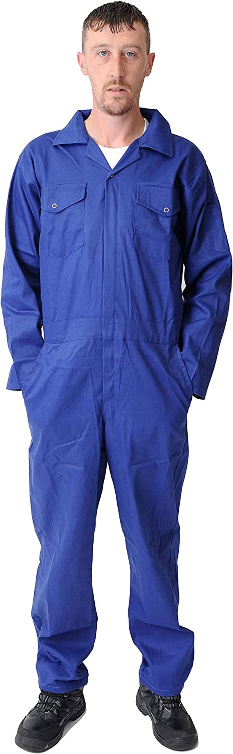 Road Master Men'S Poly Cotton Coverall Overalls Painters Suit Decorators Mechanic Workwear