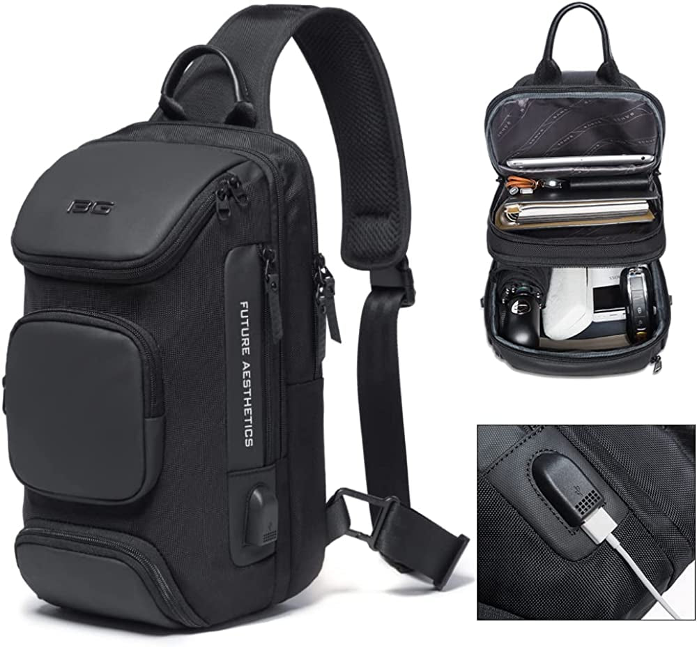 Sling Bag, Waterproof Men'S Chest Bag Shoulder Bags Crossbody Sling Backpack for Men Sling Backpacks