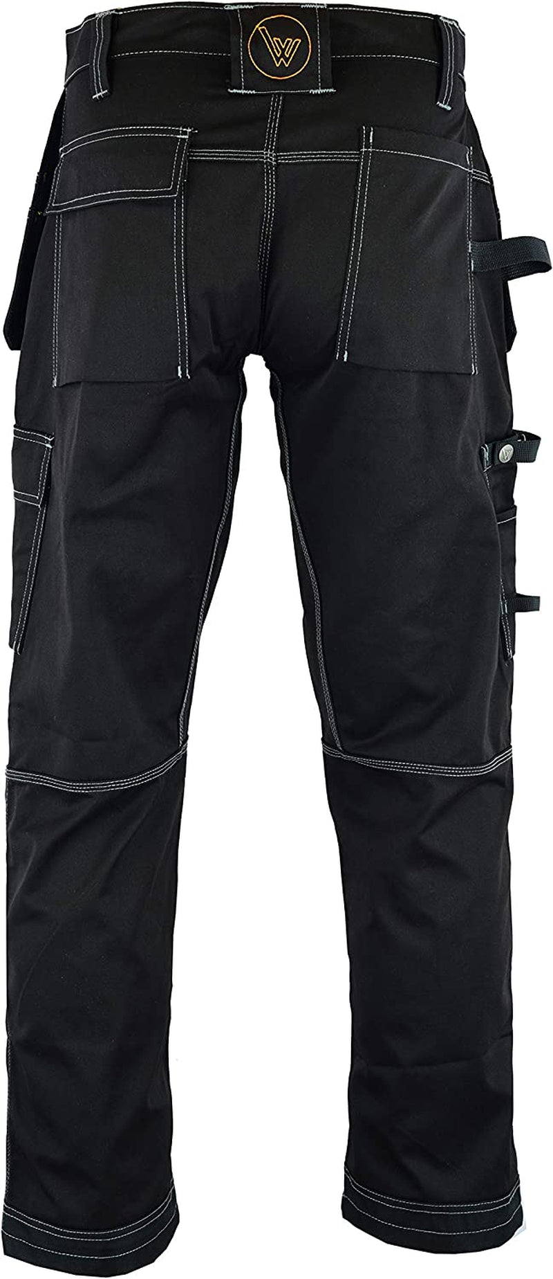 Pro Builder Work Trousers Men- Heavy Duty Combat Cargo Trousers for Men- Multi Pockets & Knee Pad Pockets - Triple Stitched - Durable Work Wear