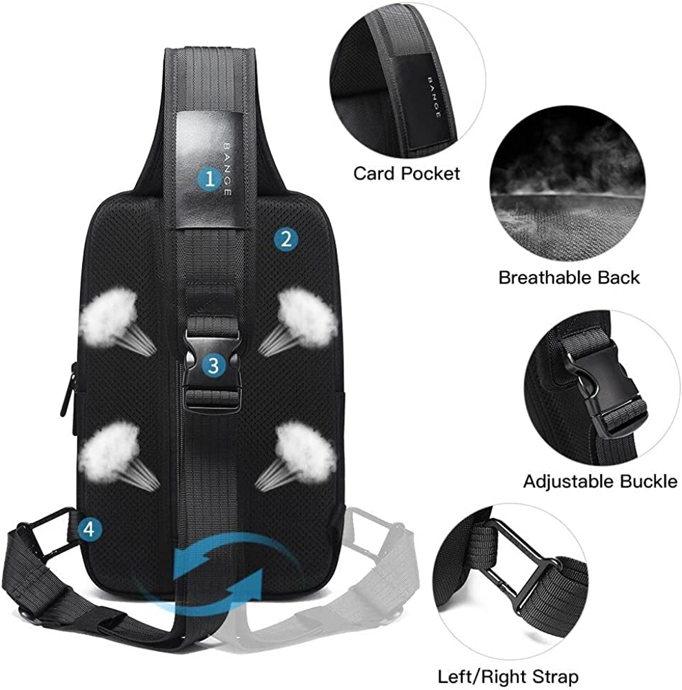 Sling Bag, Waterproof Men'S Chest Bag Shoulder Bags Crossbody Sling Backpack for Men Sling Backpacks