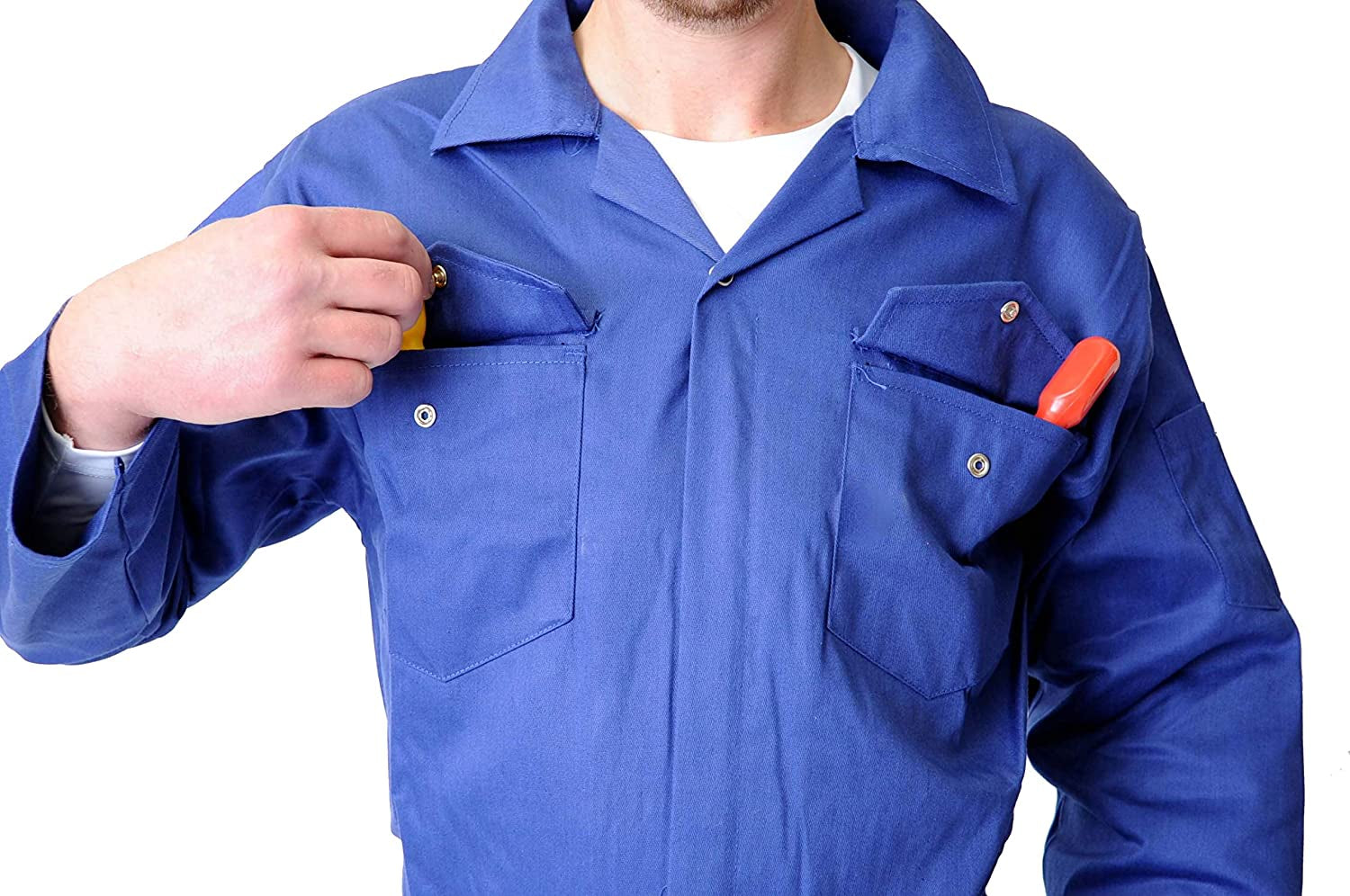 Road Master Men'S Poly Cotton Coverall Overalls Painters Suit Decorators Mechanic Workwear