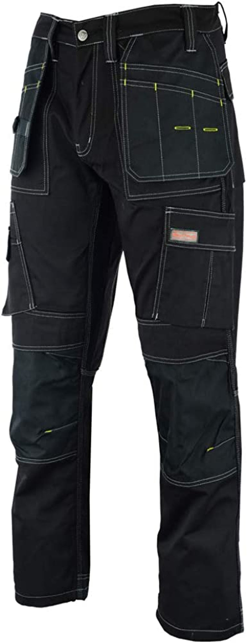 Pro Builder Work Trousers Men- Heavy Duty Combat Cargo Trousers for Men- Multi Pockets & Knee Pad Pockets - Triple Stitched - Durable Work Wear