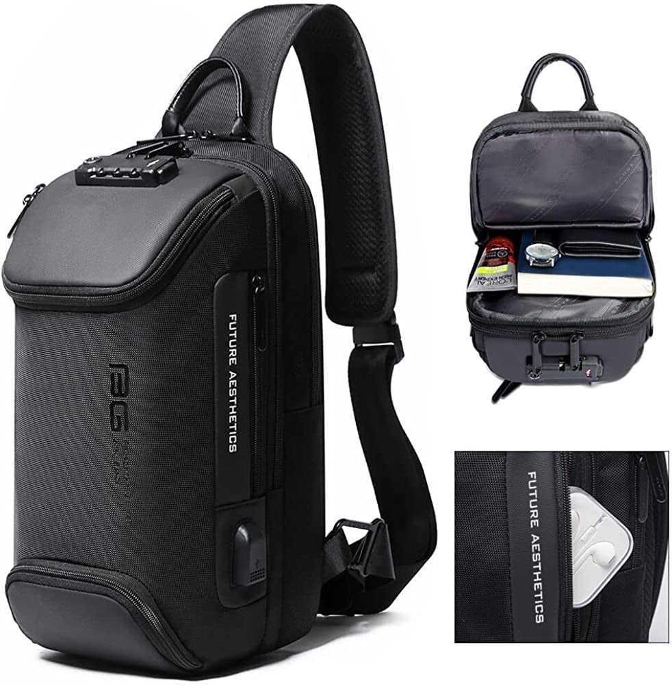 Sling Bag, Waterproof Men'S Chest Bag Shoulder Bags Crossbody Sling Backpack for Men Sling Backpacks