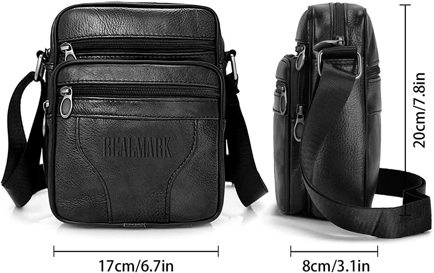 Men'S Shoulder Bags Genuine Leather Cross Body Bag Messenger Business Handbags Small Side Satchel Crossbody Bag
