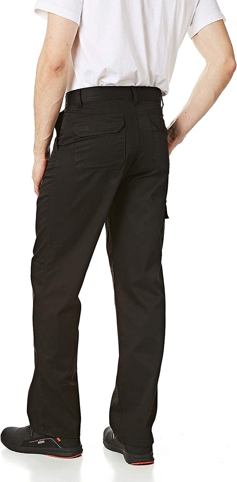 Iron Mountain Workwear IMPNT100 Mens Heavy Duty Easy Care Multi Pocket Knee Pad Pocket Work Safety Classic Cargo Pants Trousers,Black -Short 36" Waist