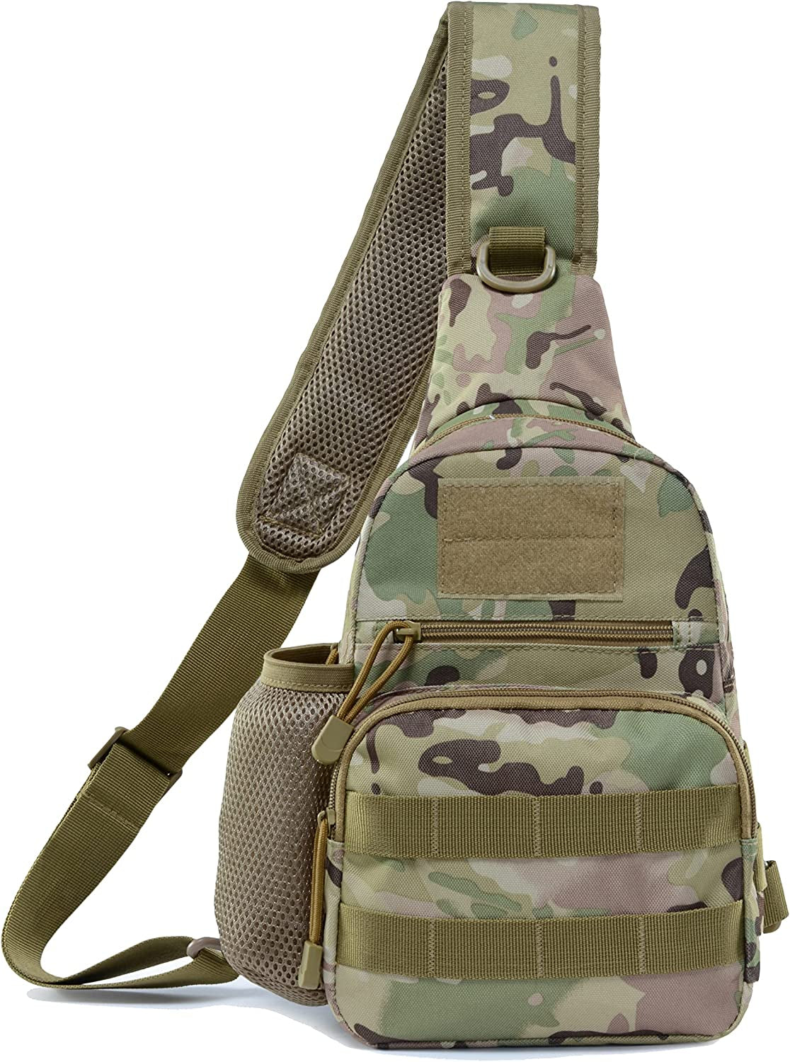 Tactical Crossbody Sling Bag - Waterproof Military Backpack One Strap Molle Chest Bag for Hiking Cycling Running Outdoor Men’S Shoulder Bag