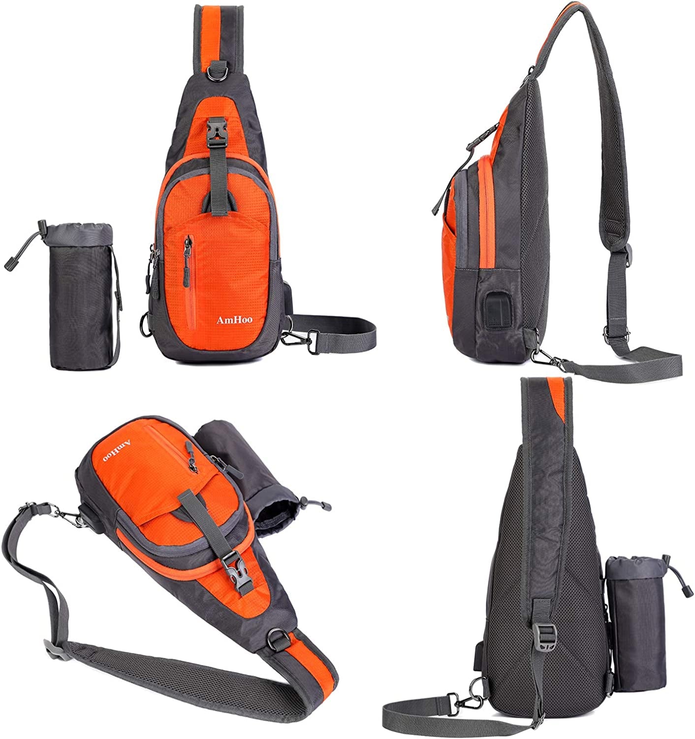 Sling Backpack Chest Shoudler Crossbody Bag Waterproof Hiking Daypack