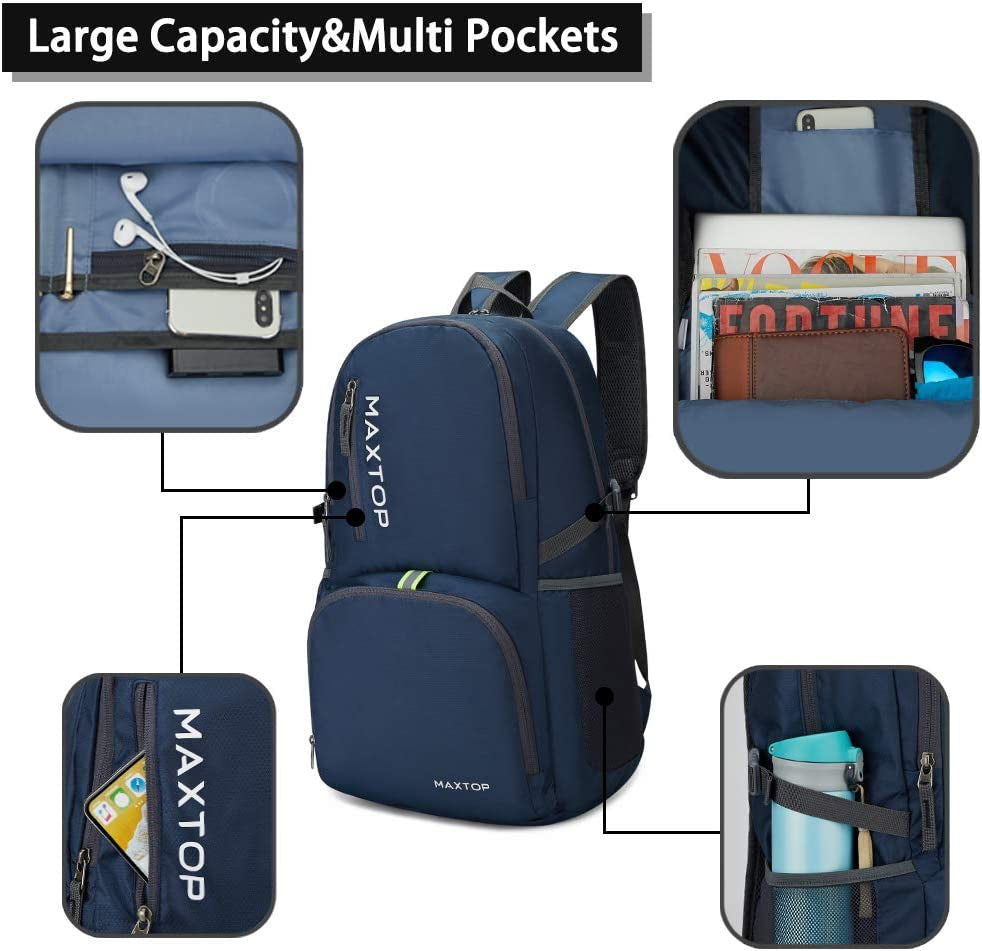 50L/40L Backpack Ultra Lightweight Packable Foldable Rucksack Water Resistent for Men Women Kids Outdoor Camping Hiking Travel Daypack Handy Durable Gifts for Men Women