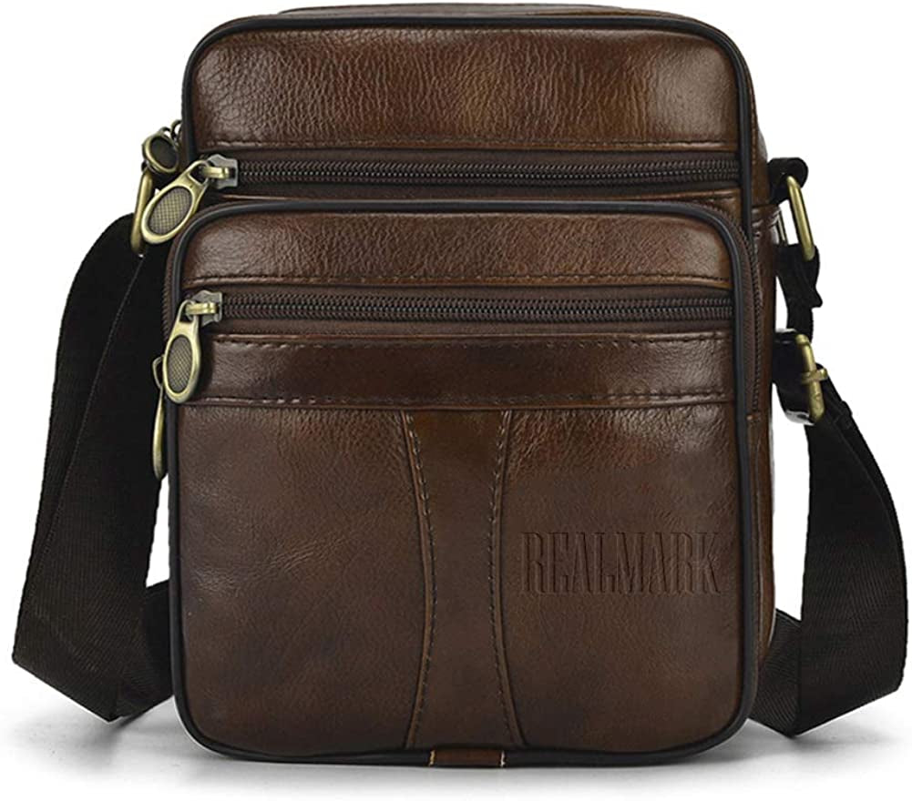 Men'S Shoulder Bags Genuine Leather Cross Body Bag Messenger Business Handbags Small Side Satchel Crossbody Bag