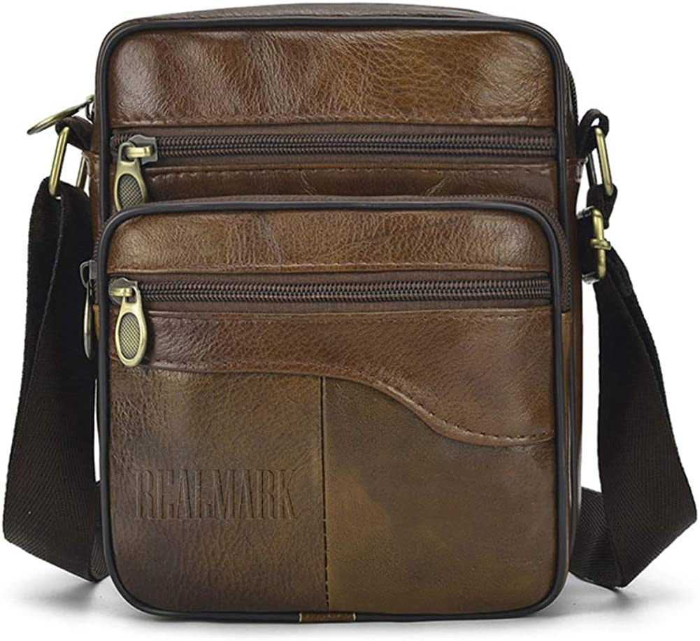 Men'S Shoulder Bags Genuine Leather Cross Body Bag Messenger Business Handbags Small Side Satchel Crossbody Bag
