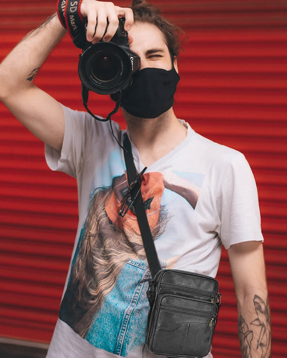 Men'S Shoulder Bags Genuine Leather Cross Body Bag Messenger Business Handbags Small Side Satchel Crossbody Bag