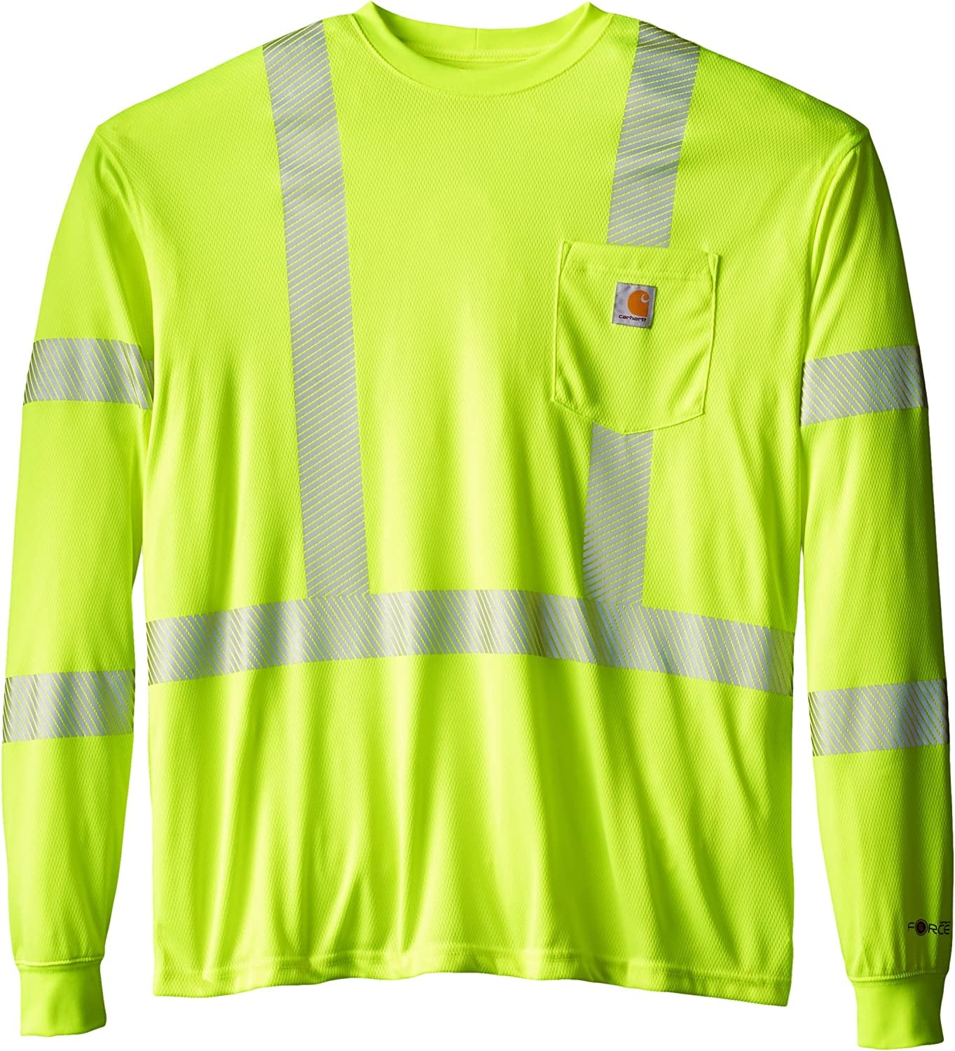 Carhartt Men'S Big & Tall High Visibility Force Long Sleeve Class 3 Tee