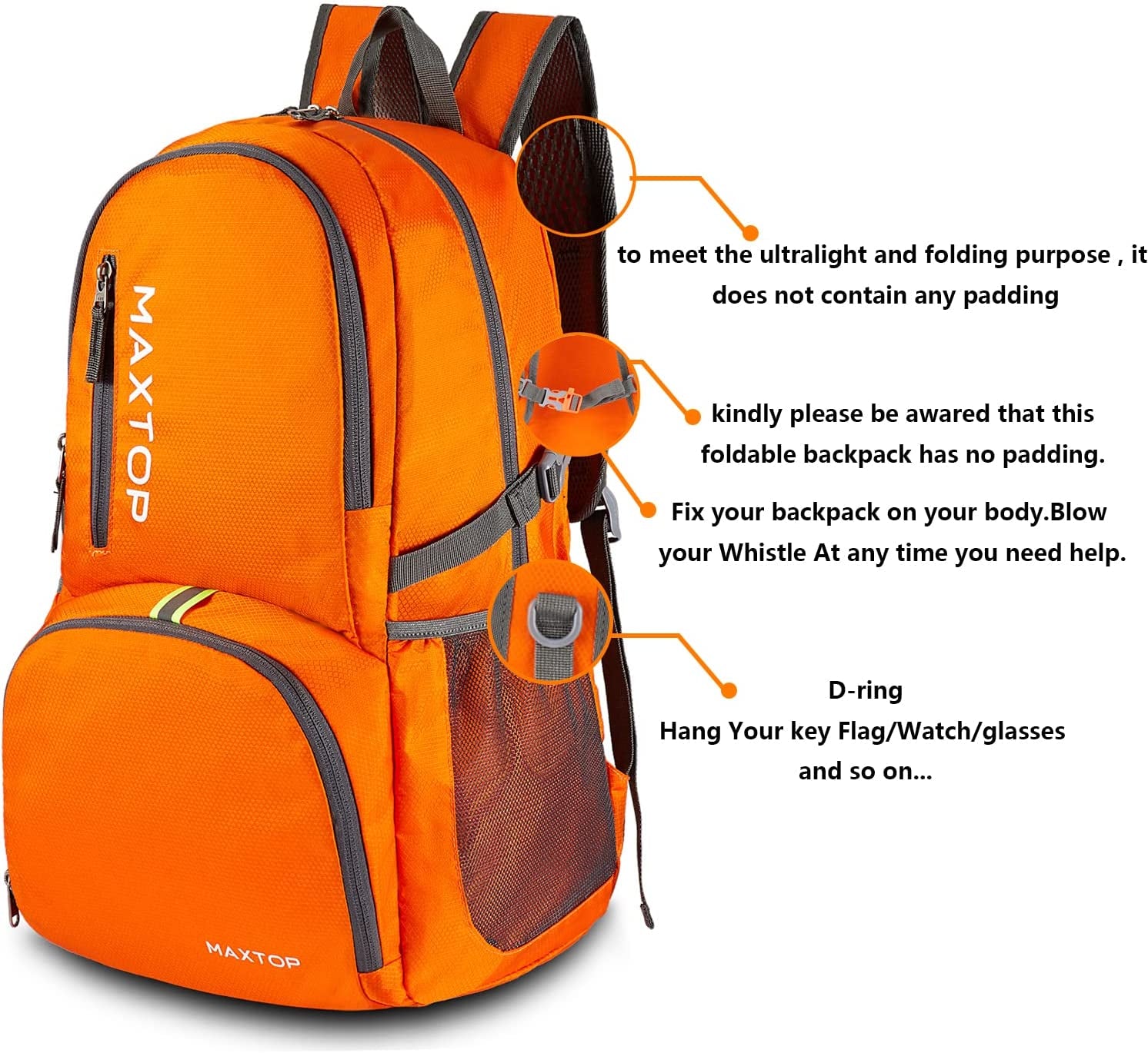 50L/40L Backpack Ultra Lightweight Packable Foldable Rucksack Water Resistent for Men Women Kids Outdoor Camping Hiking Travel Daypack Handy Durable Gifts for Men Women