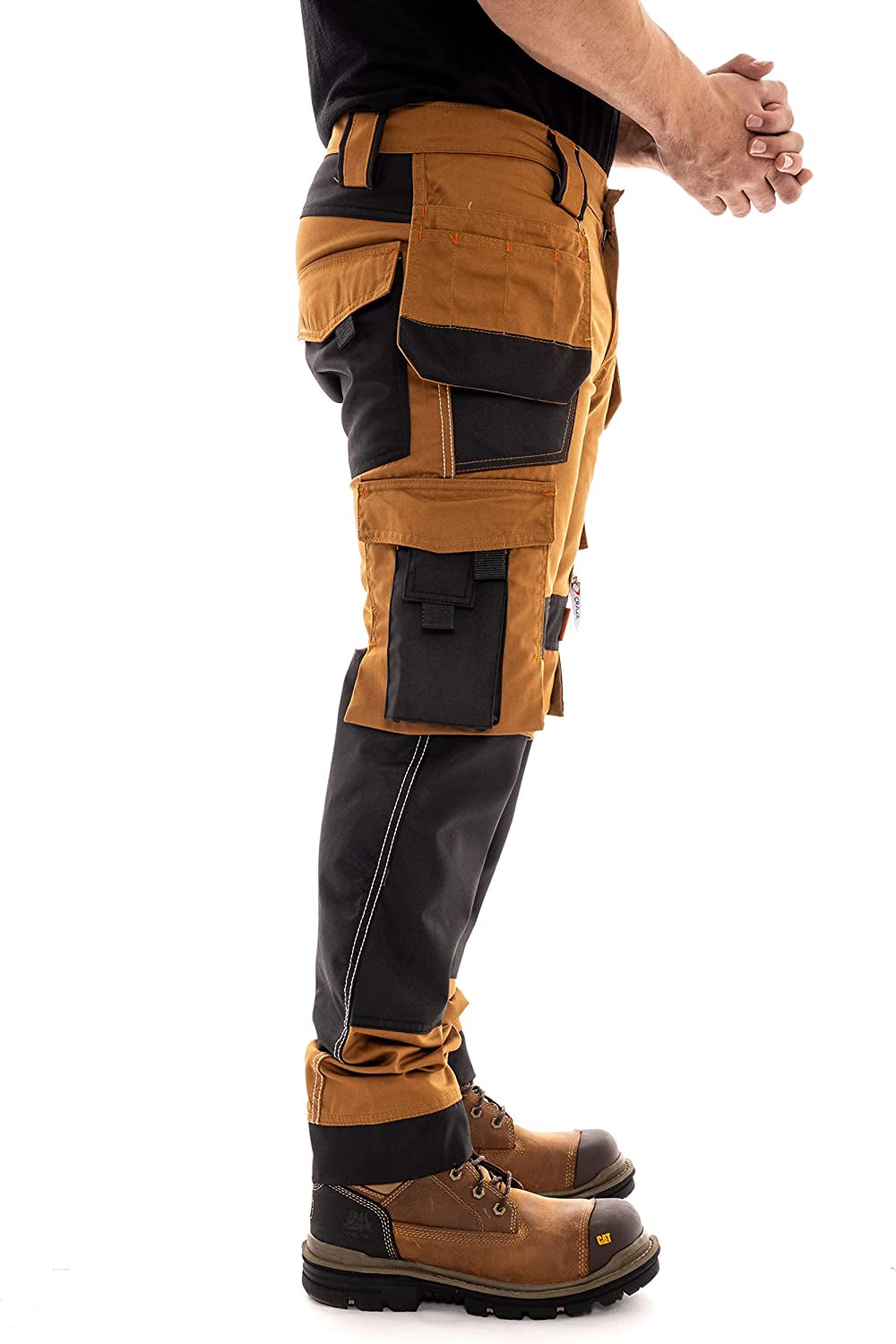 ® Mens Work Trousers Knee Pad Pockets Multi Pocket Workwear Pants Men Cargo Heavy Duty Work Trousers for Man