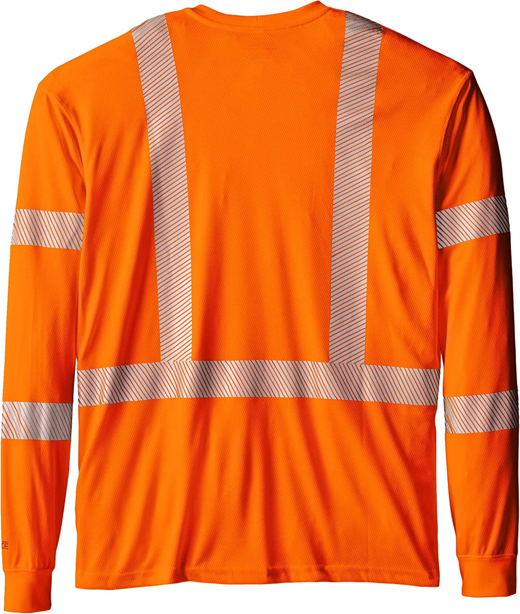 Carhartt Men'S Big & Tall High Visibility Force Long Sleeve Class 3 Tee