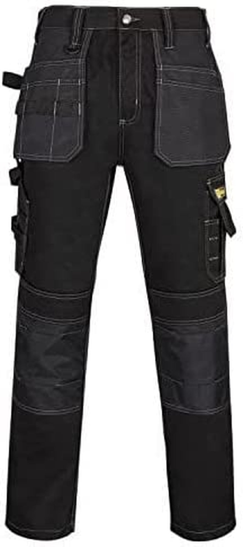 Work Trousers Men Multi Pockets Work Utility & Safety Trousers with Holster and Knee Pad Pockets Ideal Work Pant for Site Work Builders Electricians Gardening Workwear Trouser Men