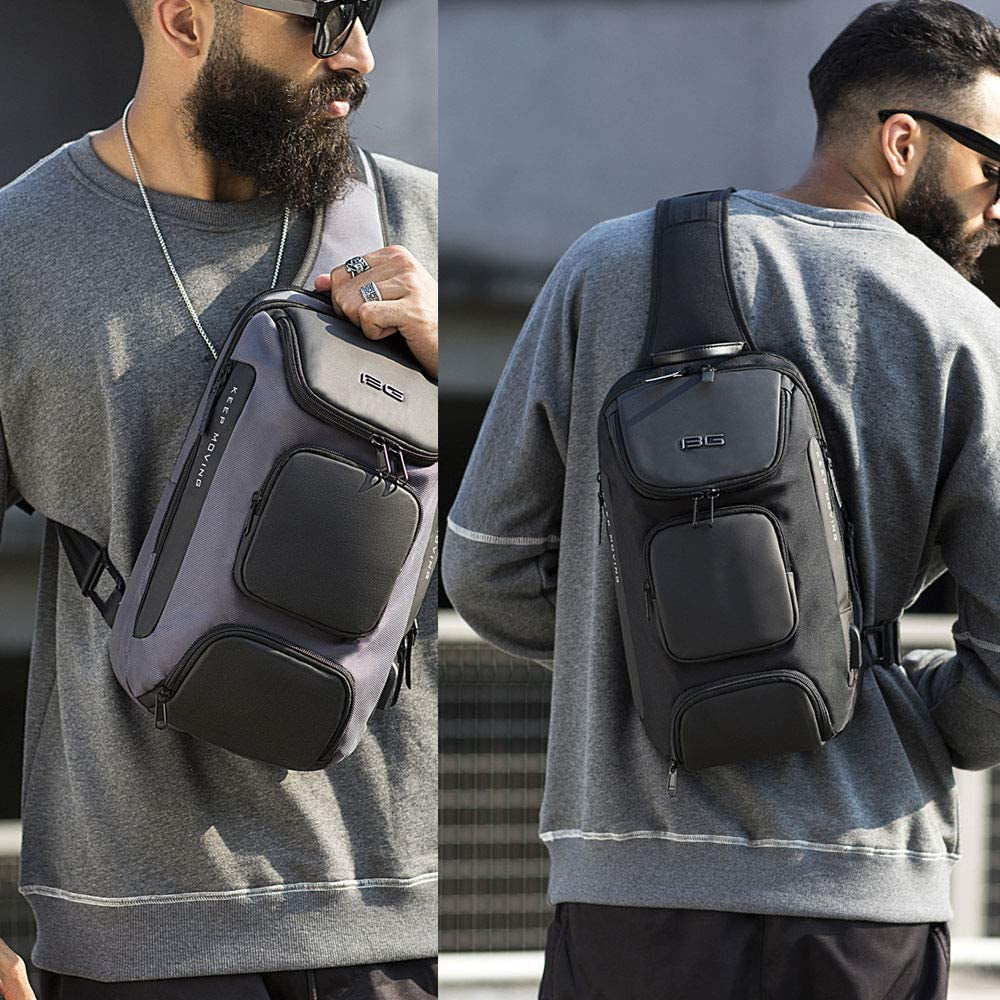 Sling Backpack Sling Bag for Men Crossbody Backpack Waterproof Casual Shoulder Bag with USB Charging Port