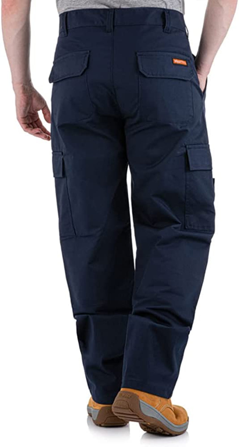 Men Falcon Work Trousers - Black & Navy - Heavy Duty Safety Combat Cargo Pants - Cargo & Knee Pads Pockets Triple Stitched - Durable Workwear