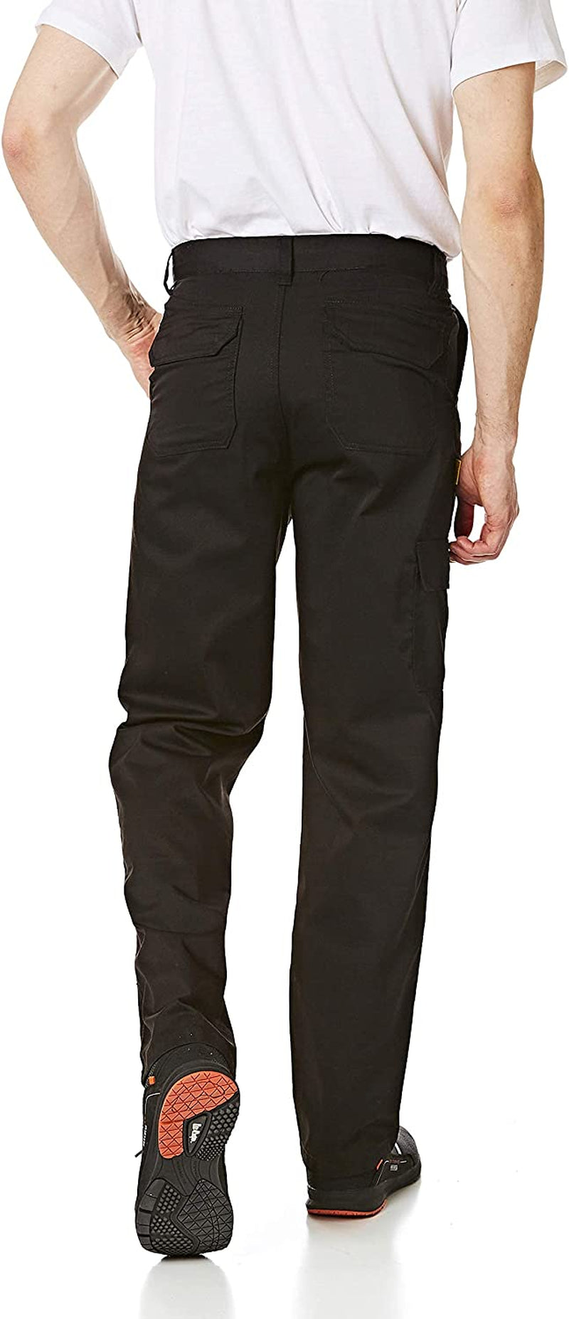 Iron Mountain Workwear IMPNT100 Mens Heavy Duty Easy Care Multi Pocket Knee Pad Pocket Work Safety Classic Cargo Pants Trousers,Black -Short 36" Waist
