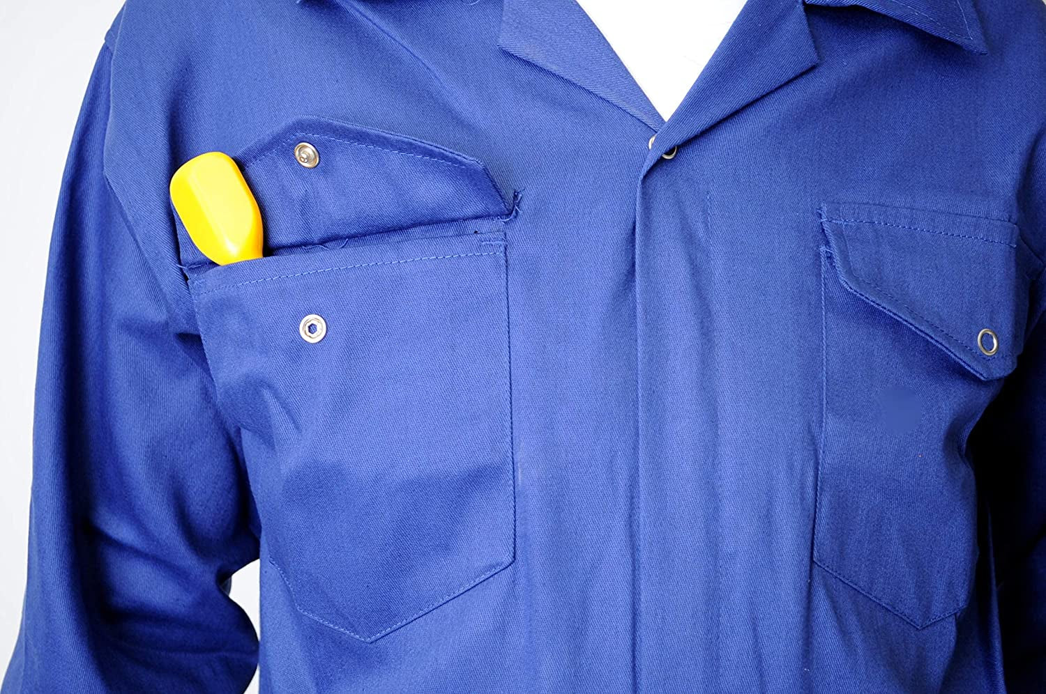 Road Master Men'S Poly Cotton Coverall Overalls Painters Suit Decorators Mechanic Workwear
