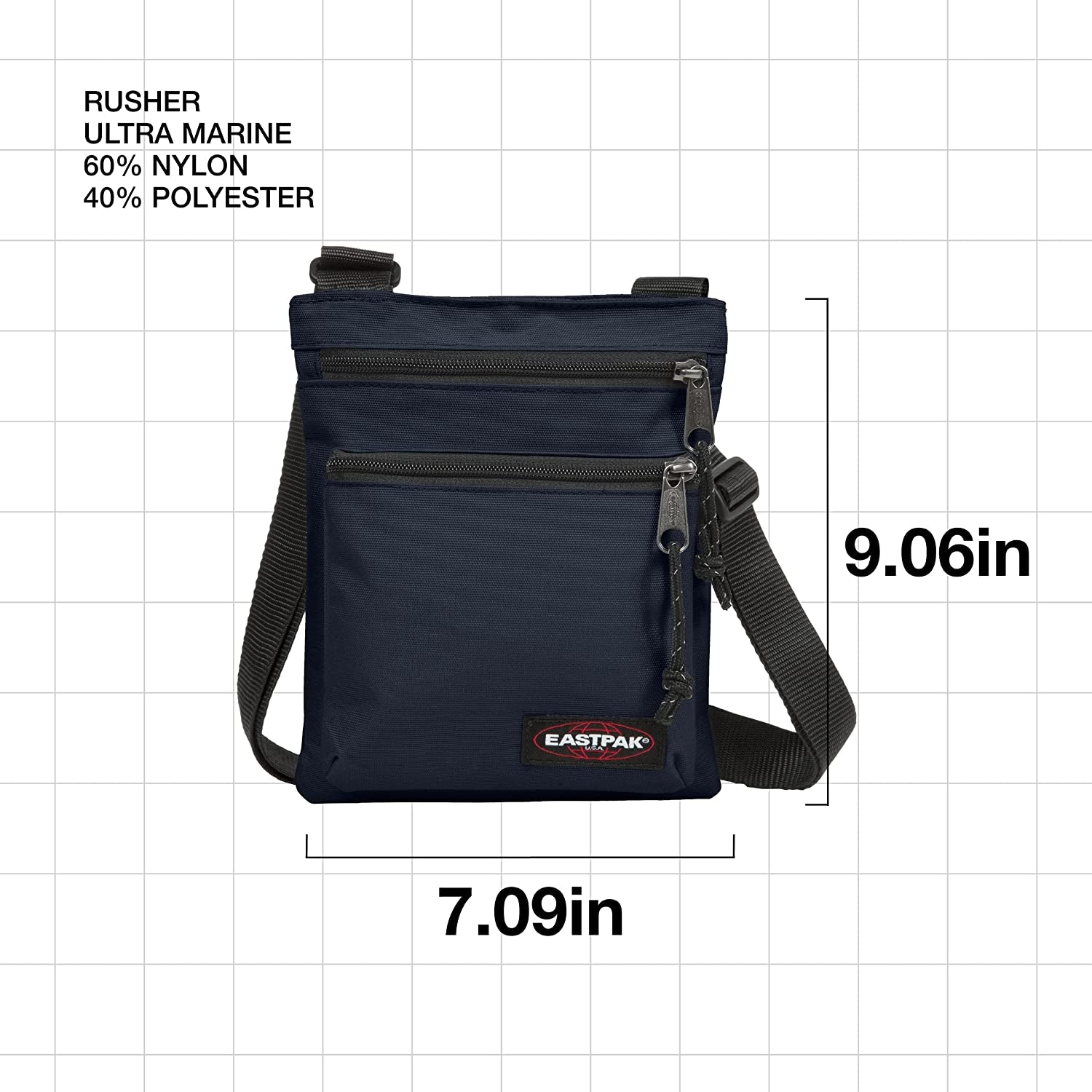 Rusher Cross Body Bag, 23 Cm, 1.5 L, Ultra Marine (Blue)