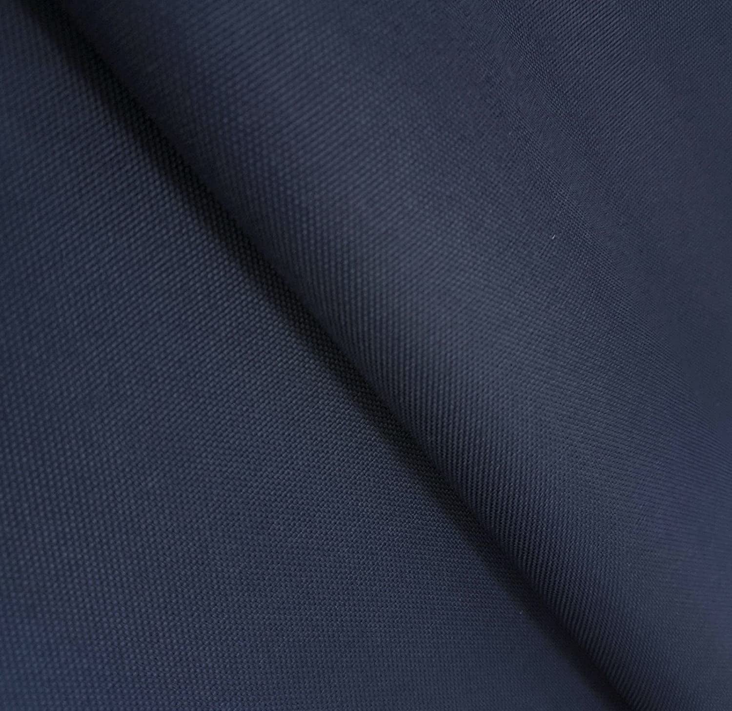 Waterproof Canvas Fabric 7Oz Heavy Duty Thick Outdoor Cover Material 150Cm Wide (Navy Blue, per Metre)