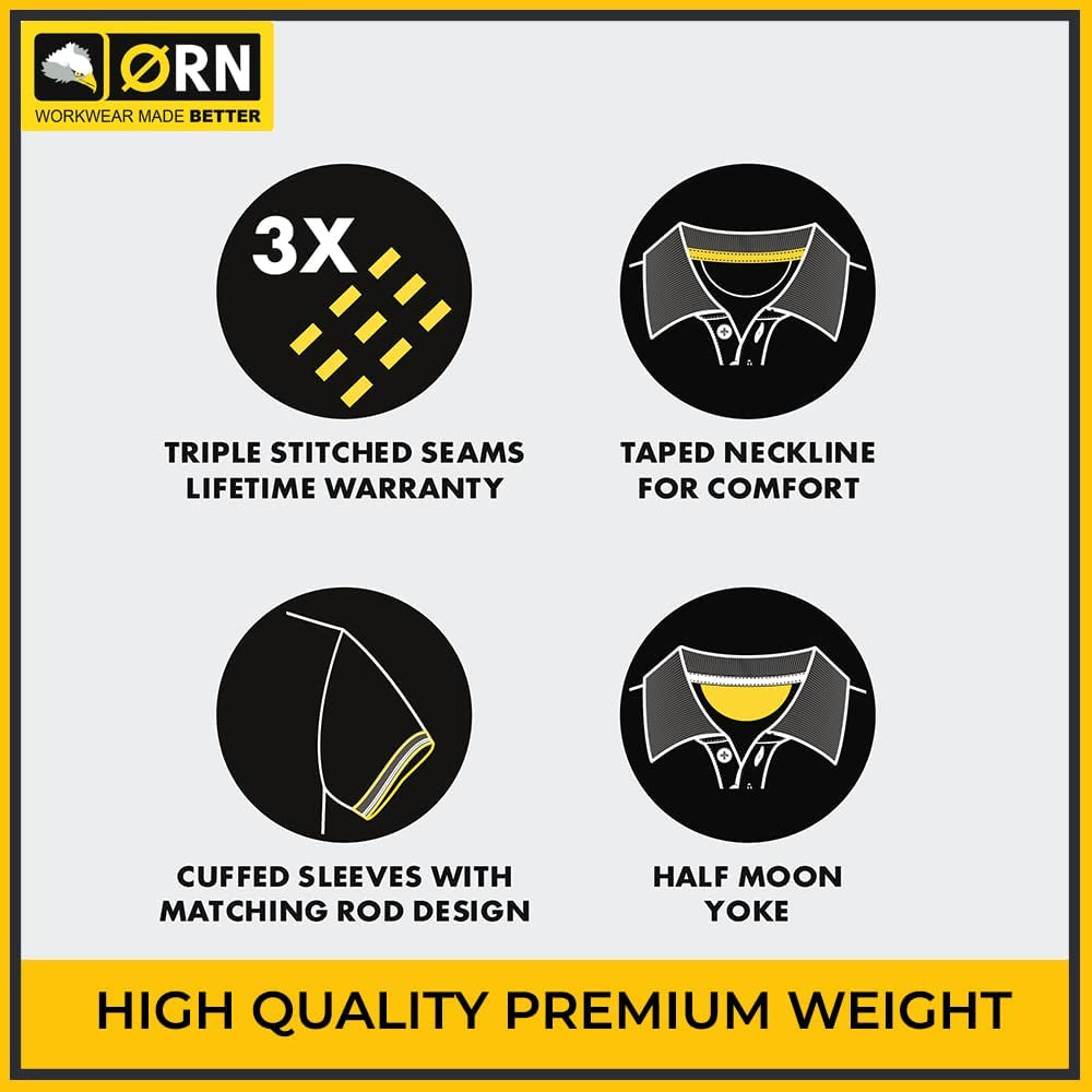 ØRN International Eagle (1150) Workwear Poloshirt for Men Premium Weight, Machine Washable on Seams