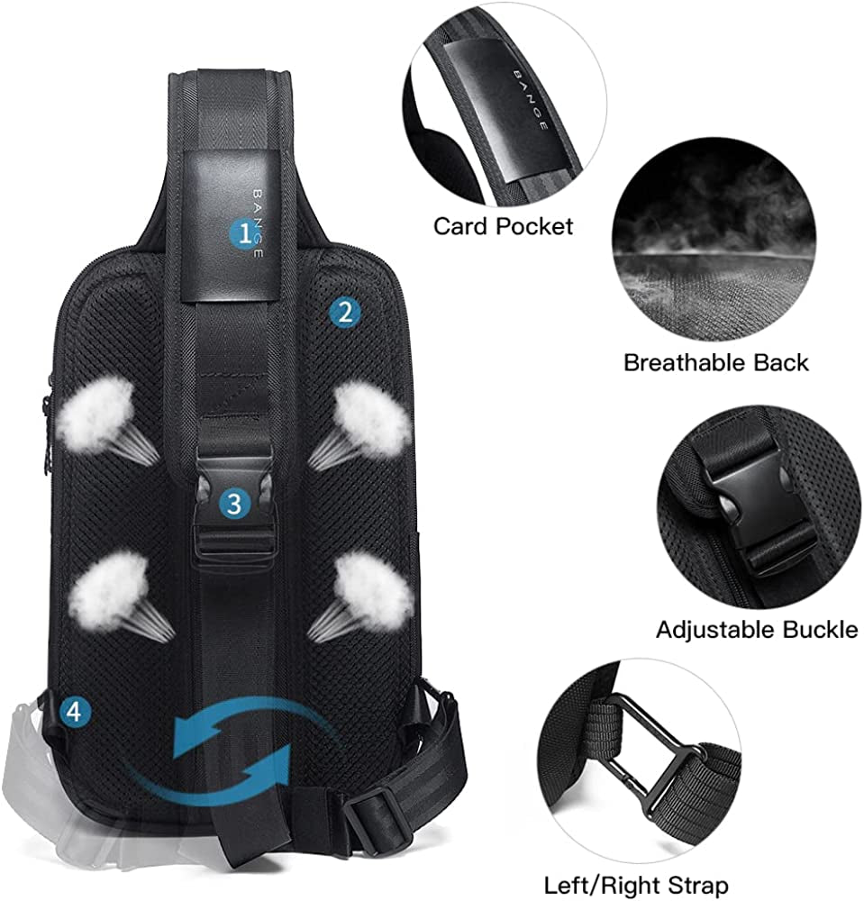 Sling Bag, Waterproof Men'S Chest Bag Shoulder Bags Crossbody Sling Backpack for Men Sling Backpacks