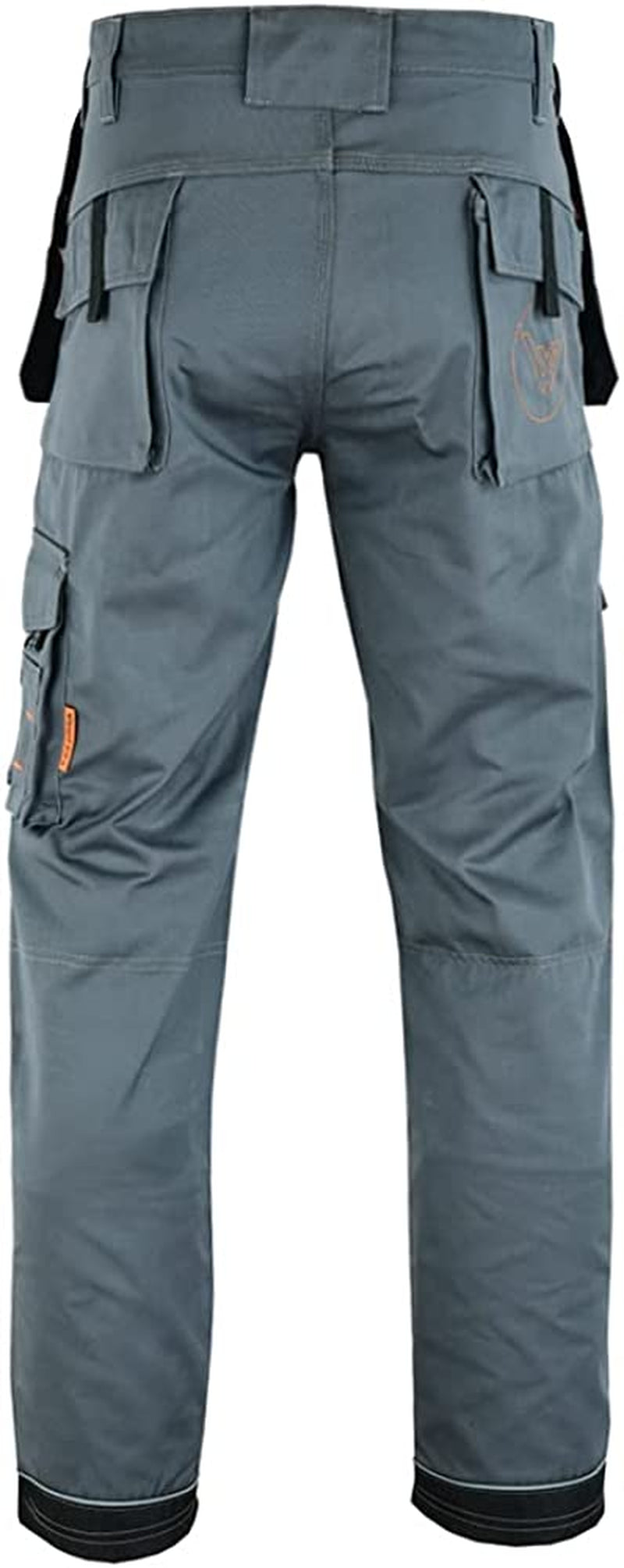 Men Holster Work Trousers Black - Heavy Duty Safety Combat Cargo Pants - Multi Pockets - Knee Pad Pockets - Triple Stitched - Durable Workwear