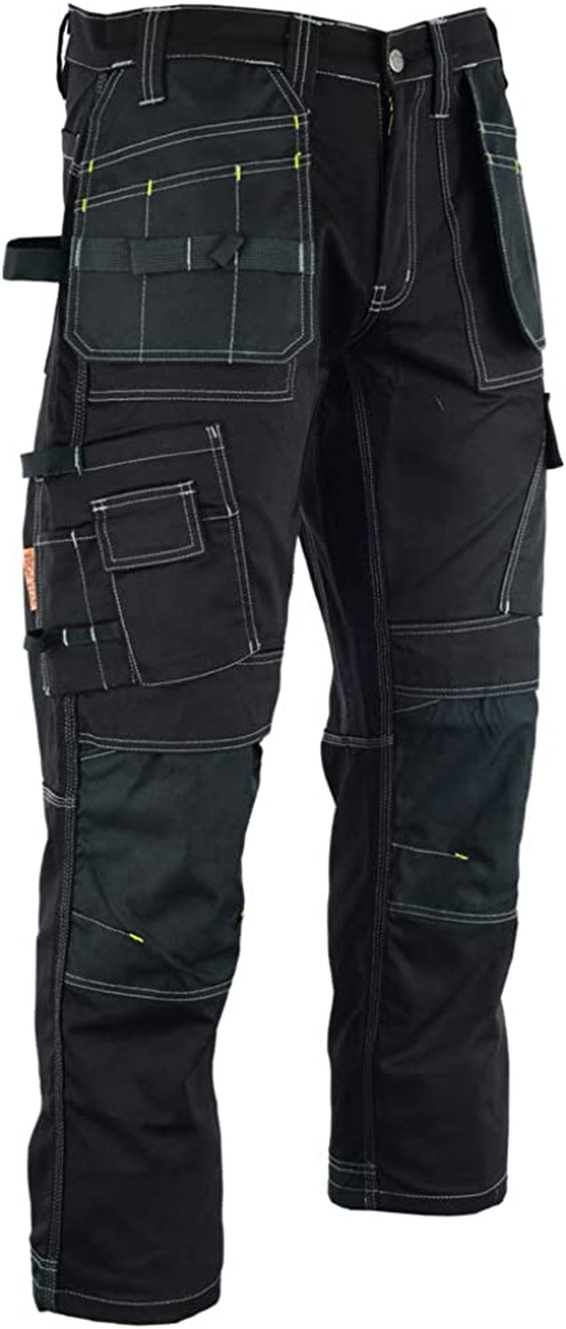 Pro Builder Work Trousers Men- Heavy Duty Combat Cargo Trousers for Men- Multi Pockets & Knee Pad Pockets - Triple Stitched - Durable Work Wear