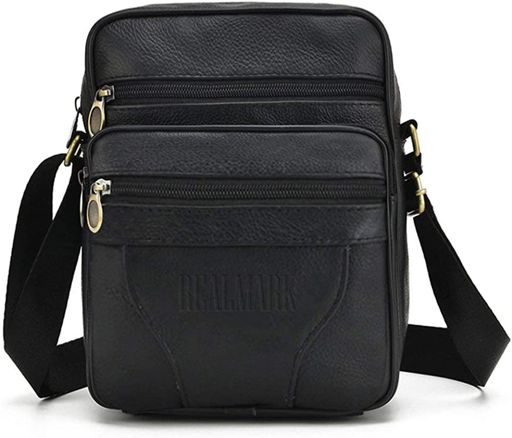 Men'S Shoulder Bags Genuine Leather Cross Body Bag Messenger Business Handbags Small Side Satchel Crossbody Bag