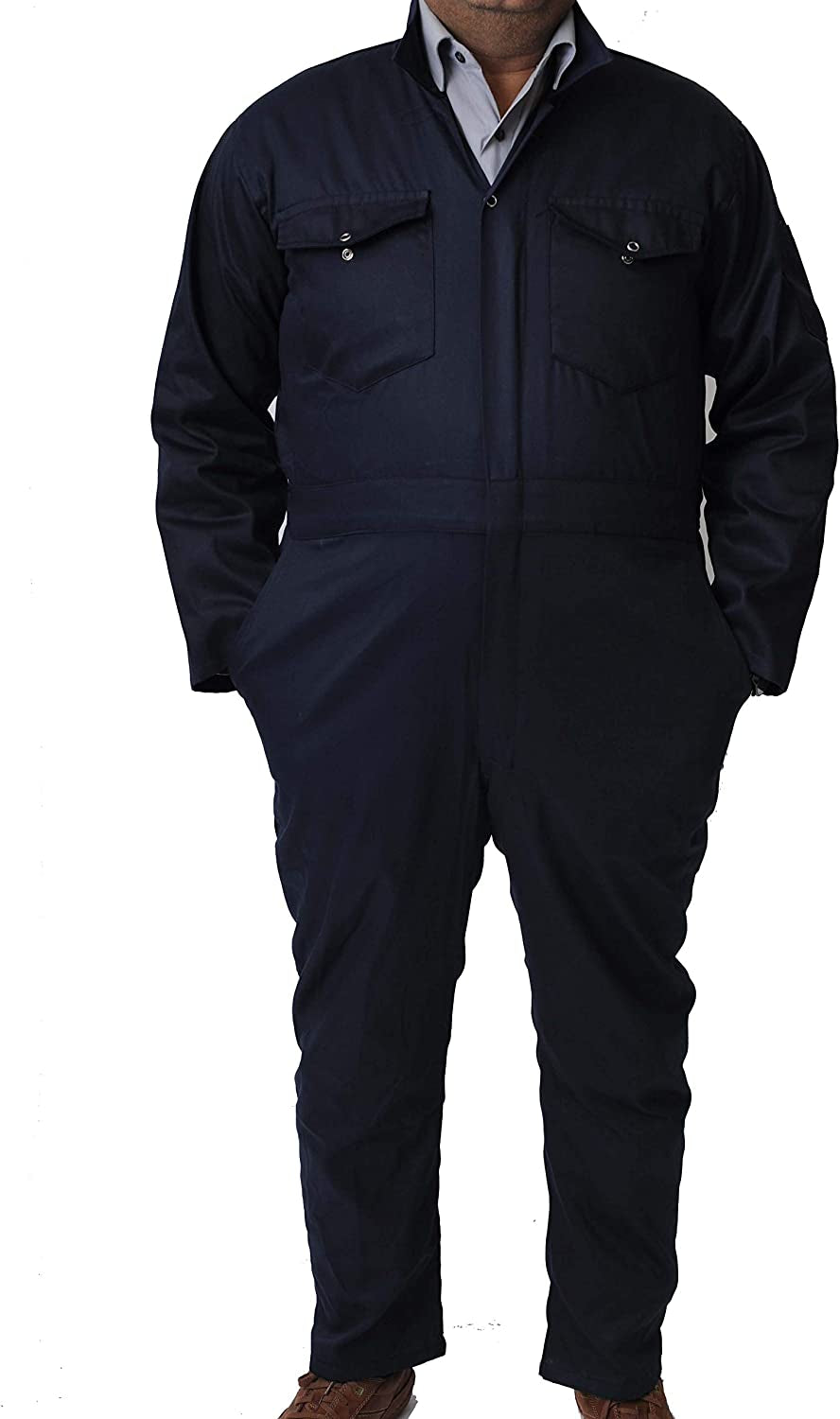 Road Master Men'S Poly Cotton Coverall Overalls Painters Suit Decorators Mechanic Workwear