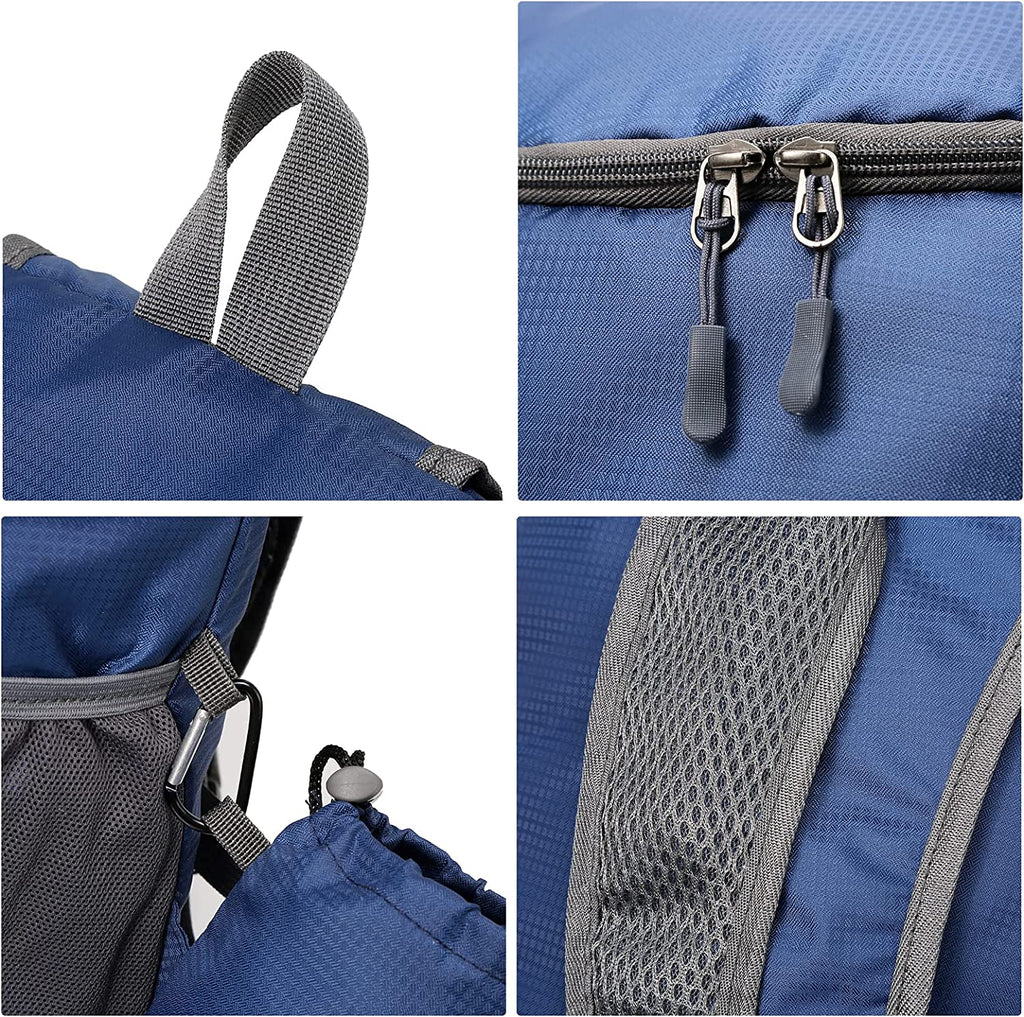 Foldable Backpack Lightweight, Small Rucksack Waterproof for Outdoor Sports, Durable Packable Backpack Practical Gifts for Men Women, Casual Daypack for Travelling Walking
