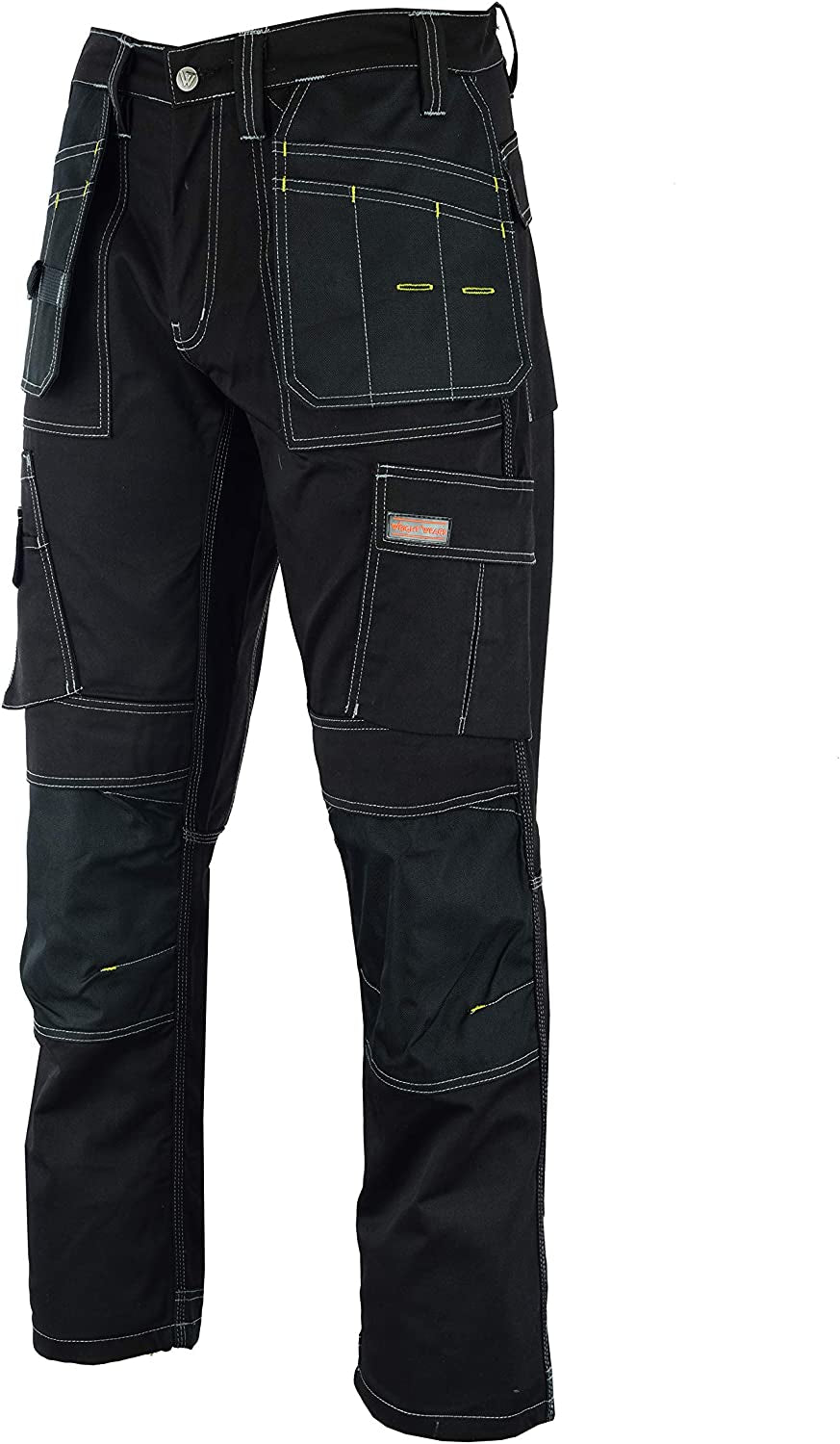 Pro Builder Work Trousers Men- Heavy Duty Combat Cargo Trousers for Men- Multi Pockets & Knee Pad Pockets - Triple Stitched - Durable Work Wear