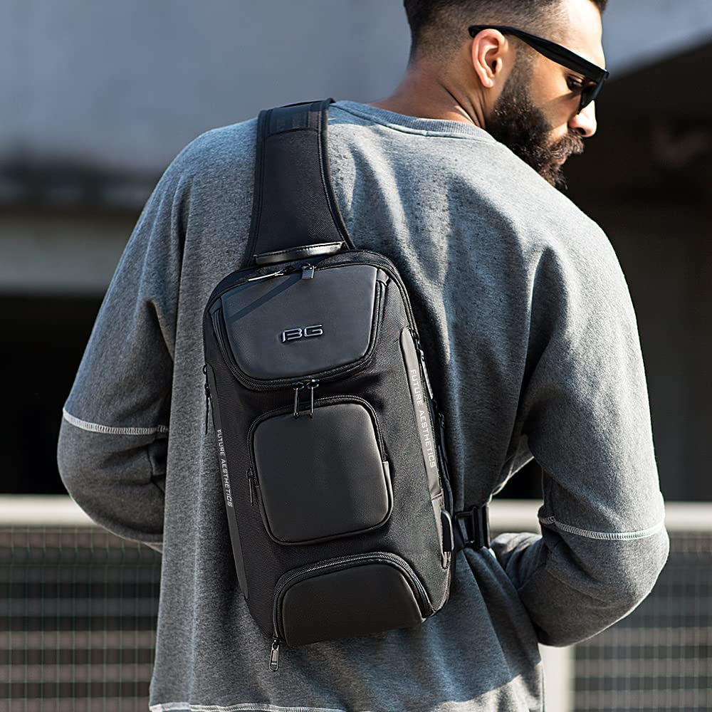 Sling Bag, Waterproof Men'S Chest Bag Shoulder Bags Crossbody Sling Backpack for Men Sling Backpacks