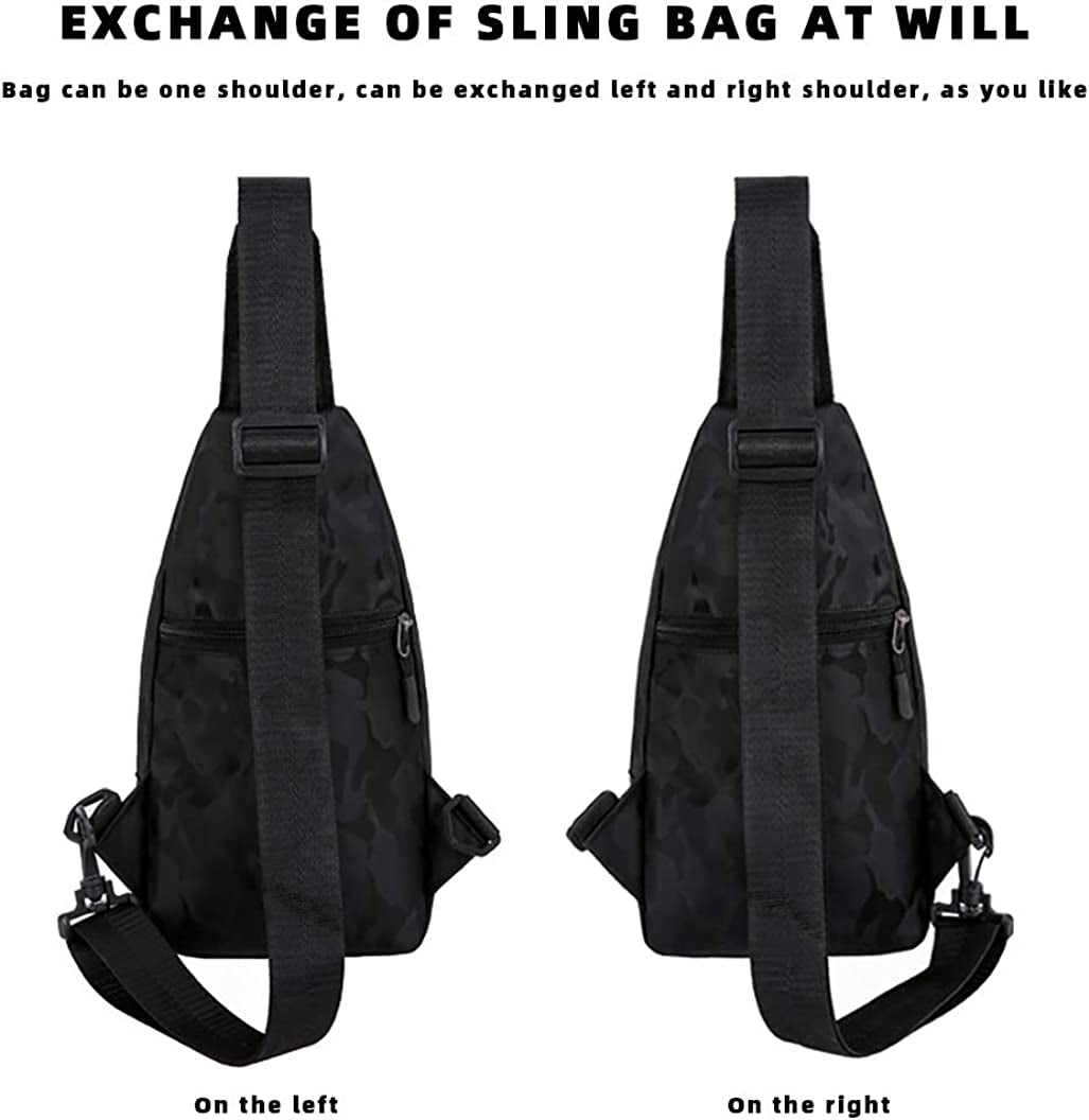 Sling Bag Usb Cross Body Bag Small Chest Bag for Women and Men