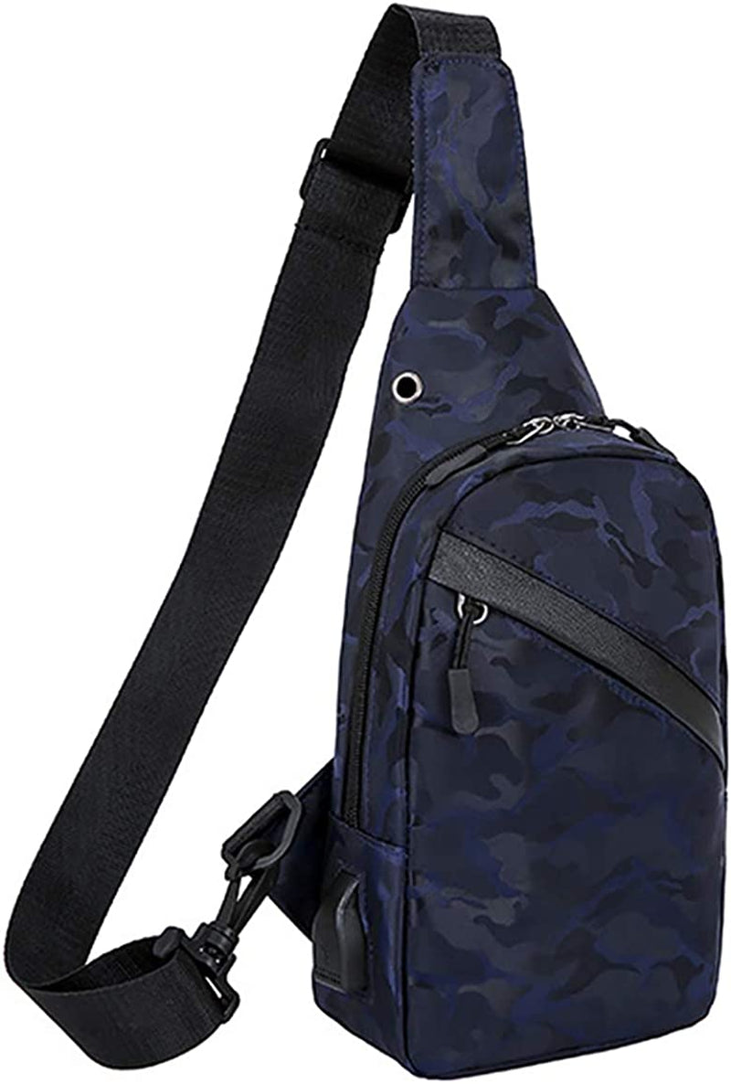 Sling Bag Usb Cross Body Bag Small Chest Bag for Women and Men