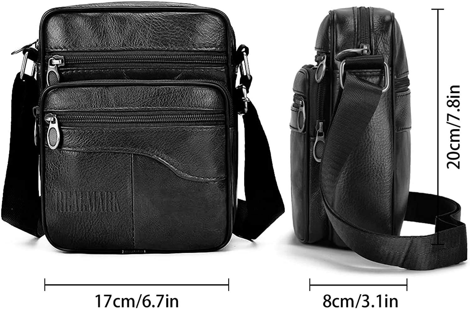 Men'S Shoulder Bags Genuine Leather Cross Body Bag Messenger Business Handbags Small Side Satchel Crossbody Bag