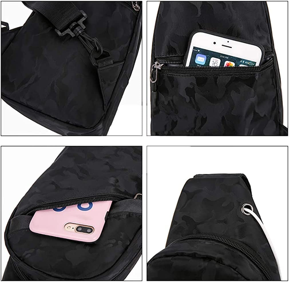 Sling Bag Usb Cross Body Bag Small Chest Bag for Women and Men